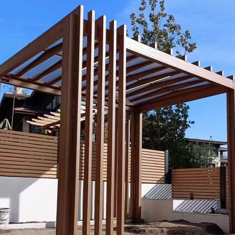 Pergola adhmaid bréige miotail
