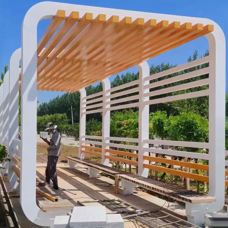 Pergola ealaíne cruach dhosmálta